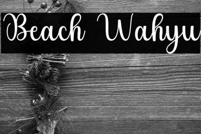 Beach Wahyu Font examples