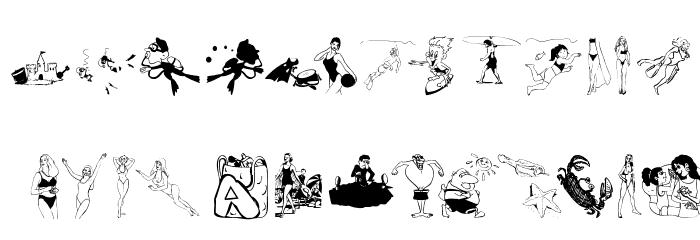 BeachBats Font LOWERCASE