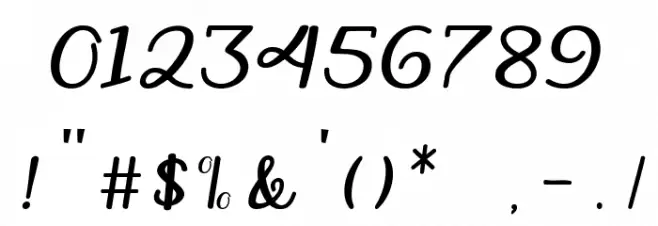 BeachGirlScript Font OTHER CHARS