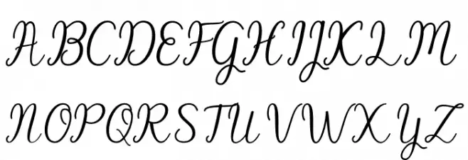 BeachGirlScript 字体 大写