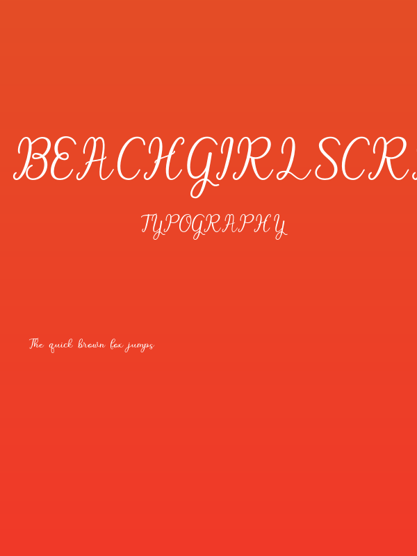 BeachGirlScript Poster