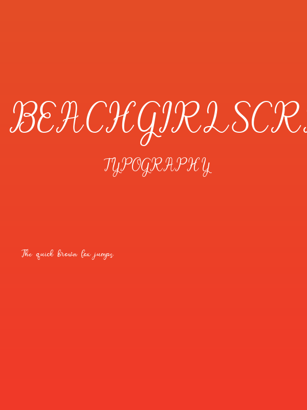 BeachGirlScript Poster