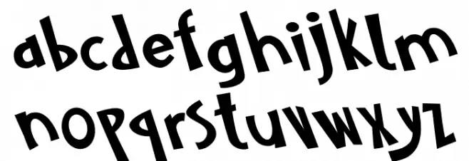 BeachPartyCartoon Caratteri MINUSCOLO