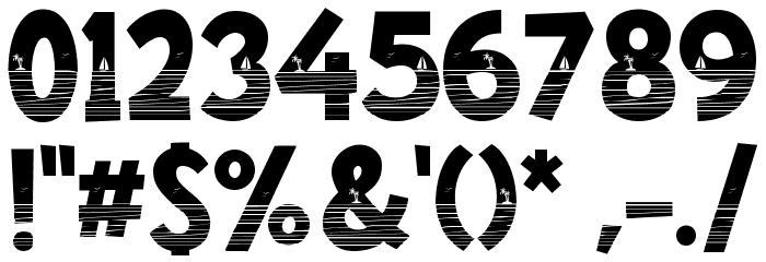 BeachSunset-Regular Font OTHER CHARS