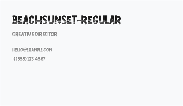 BeachSunset-Regular Business Card