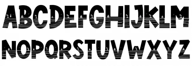 BeachSunset-Regular Font LOWERCASE