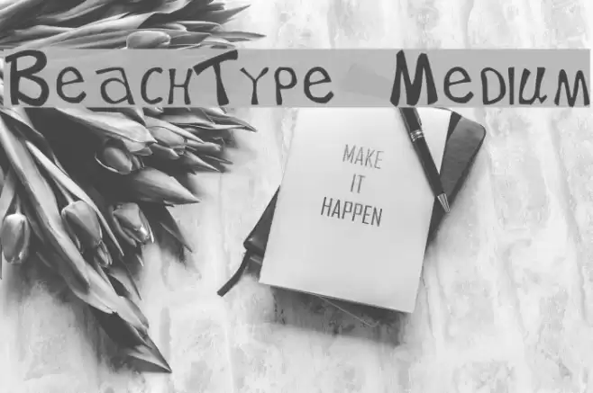 BeachType  Medium Font examples