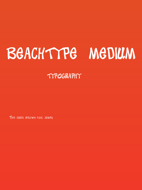 BeachType  Medium Poster