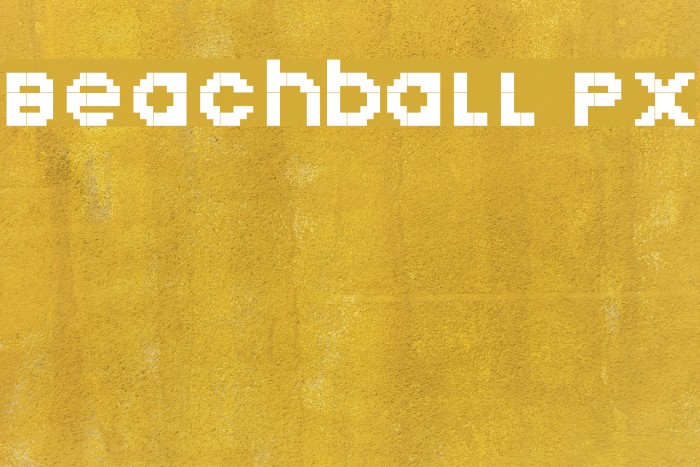 Beachball Px Font examples