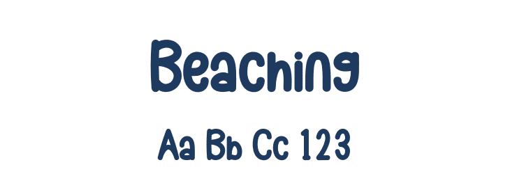 Beaching Font Preview