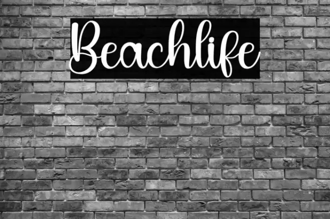 Beachlife 字体 examples