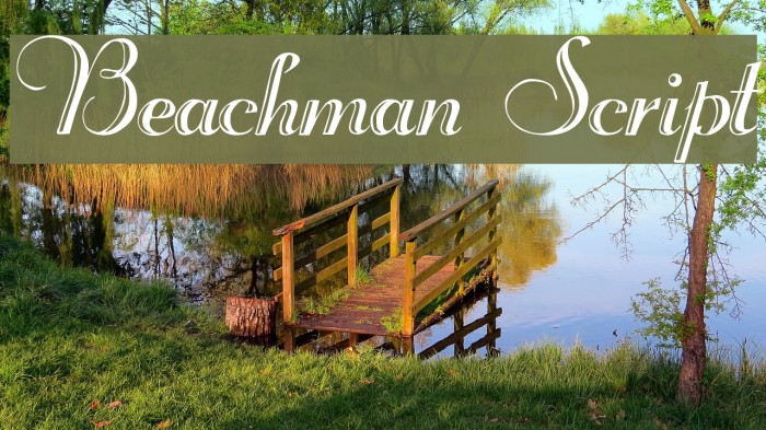 Beachman Script Font examples