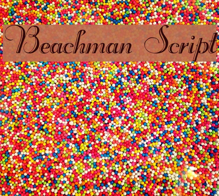 Beachman Script Font examples
