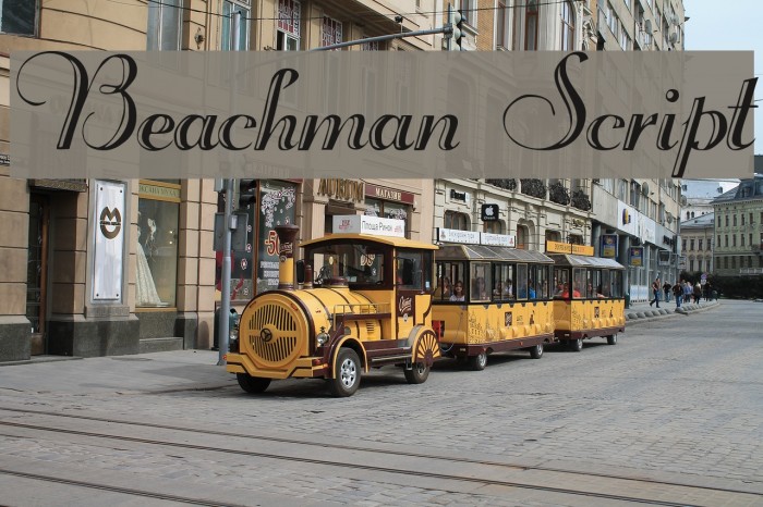 Beachman Script Font examples