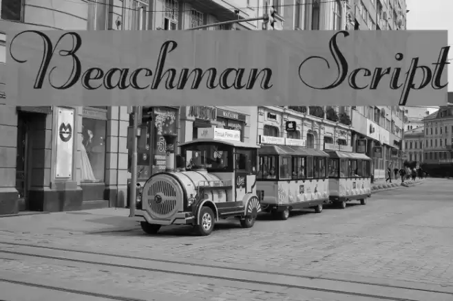 Beachman Script Caratteri examples