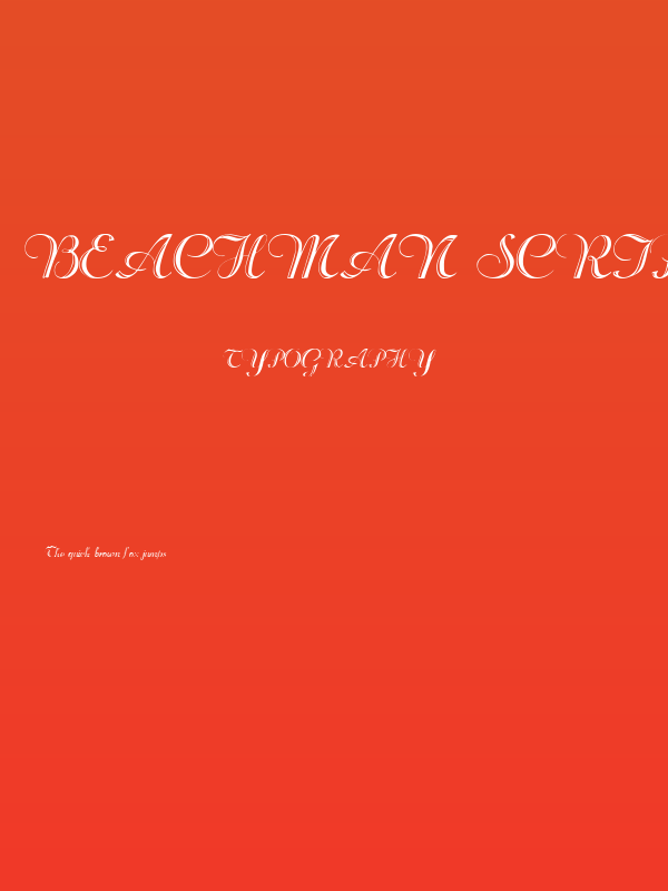 Beachman Script Poster