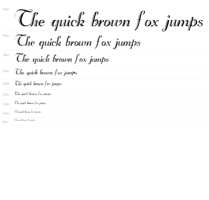 Beachman Script Waterfall