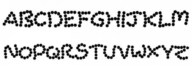Bead Necklace Font Litere mari