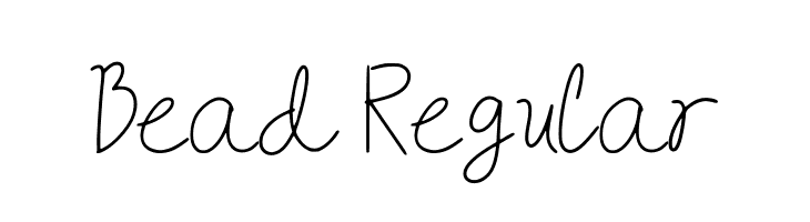 Bead Regular  Frei Schriftart Herunterladen