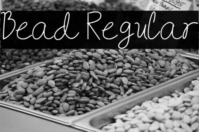 Bead Regular Font examples