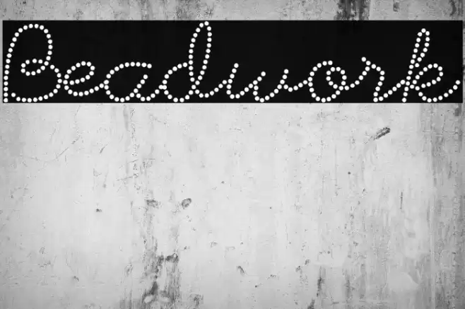 Beadwork Font examples