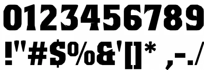 Beagle Brigade AU Bold Font OTHER CHARS