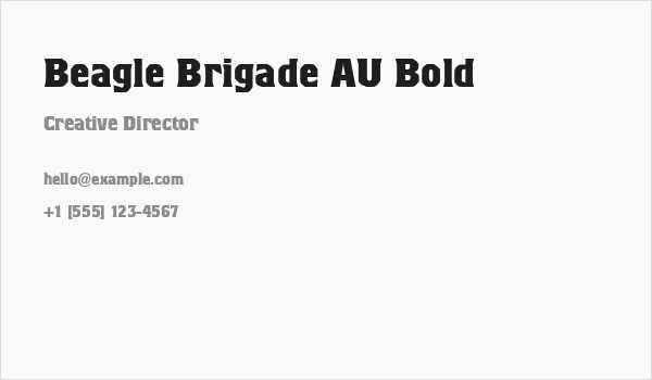 Beagle Brigade AU Bold Business Card