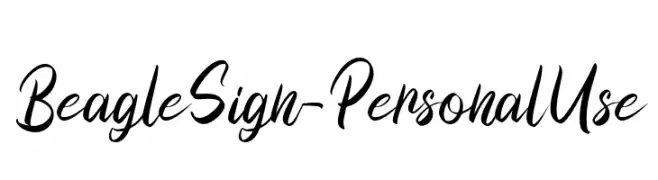 Beagle Sign - Personal Use  Frei Schriftart Herunterladen