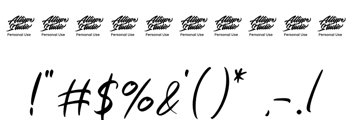 Beagle Sign - Personal Use Font OTHER CHARS