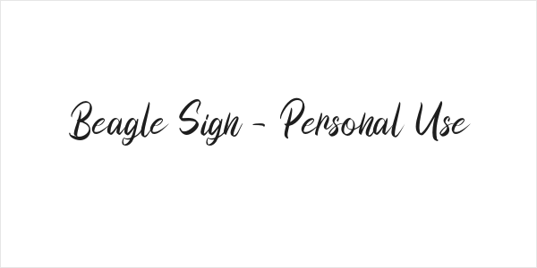 Beagle Sign - Personal Use Logo