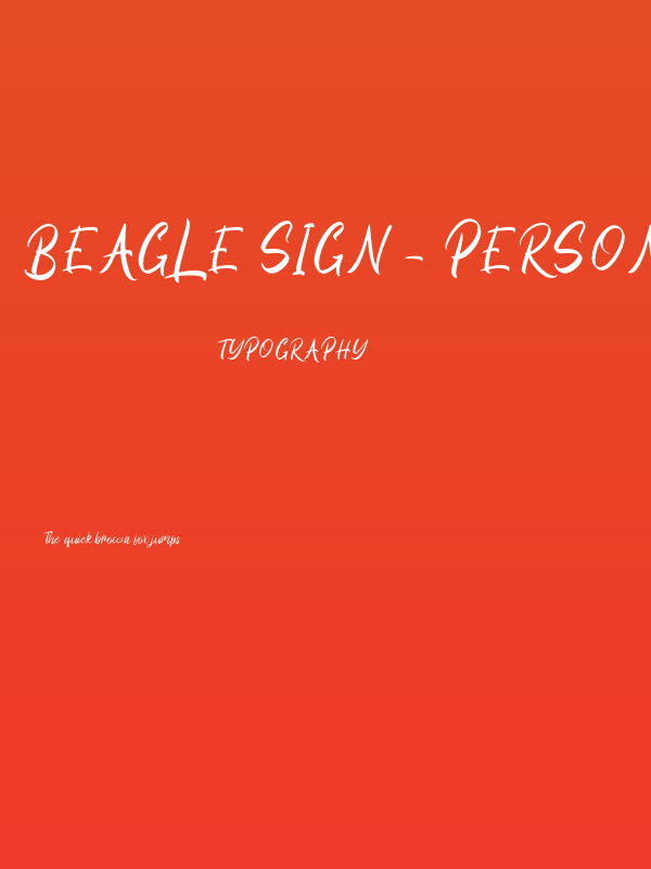 Beagle Sign - Personal Use Poster