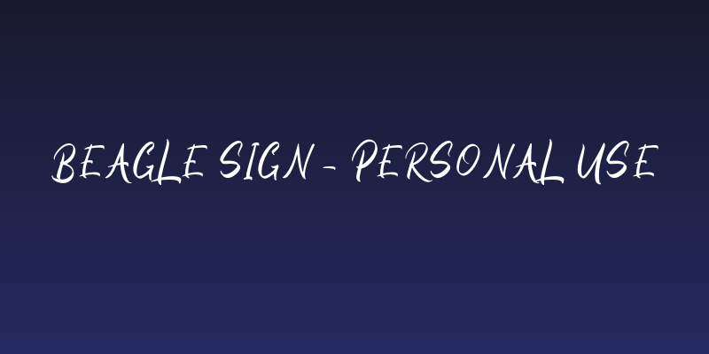 Beagle Sign - Personal Use Social Header
