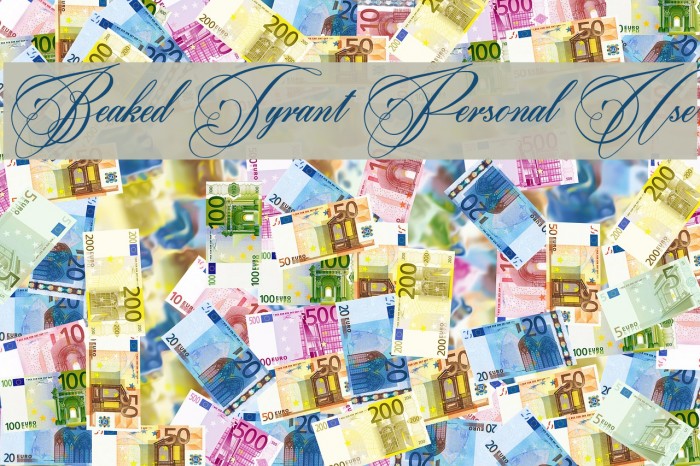 Beaked Tyrant Personal Use Font examples