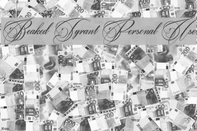 Beaked Tyrant Personal Use Шрифта examples