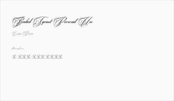 Beaked Tyrant Personal Use Business Card