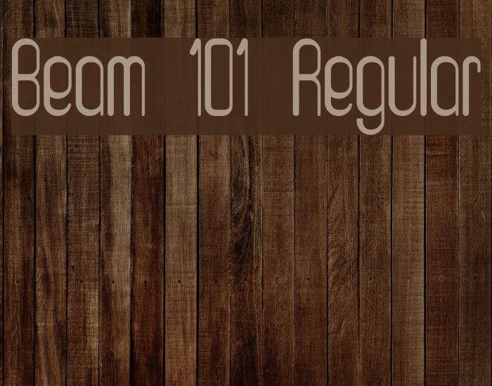 Beam 101 Regular Font examples