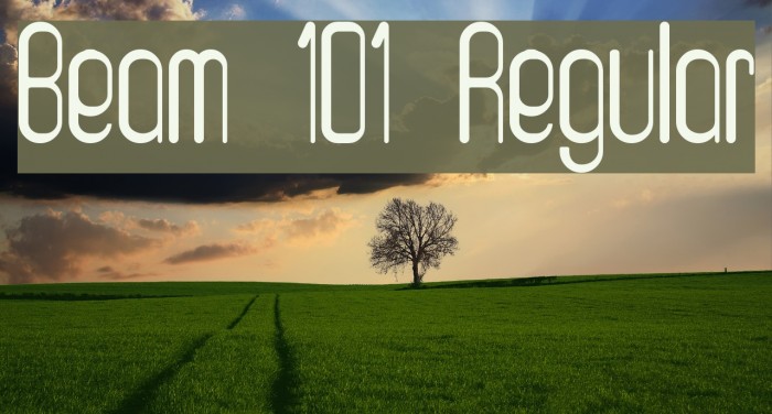 Beam 101 Regular Font examples