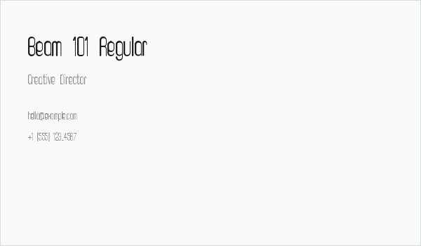 Beam 101 Regular Business Card