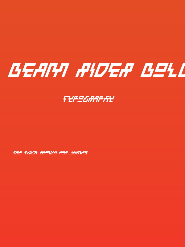 Beam Rider Bold Italic Poster