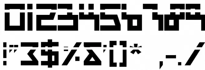 Beam Rider Bold Laser Font OTHER CHARS