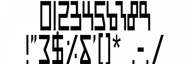 Beam Rider Condensed Font OTHER CHARS