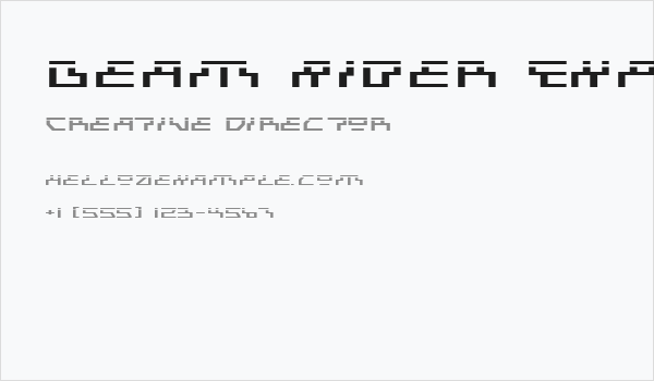 Beam Rider Expanded Laser Business Card