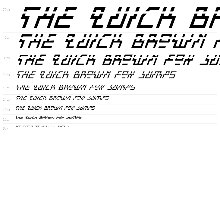 Beam Rider Italic Laser Waterfall