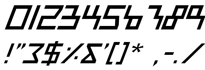 Beam Rider Italic Font OTHER CHARS