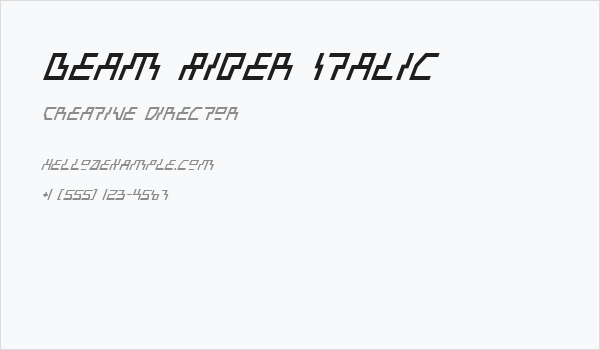 Beam Rider Italic Business Card