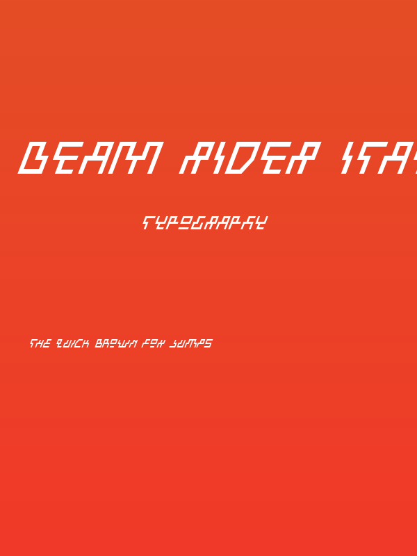 Beam Rider Italic Poster
