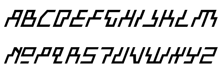Beam Rider Italic Font LOWERCASE