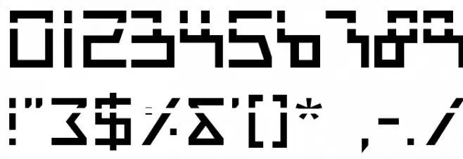 Beam Rider Laser Font OTHER CHARS