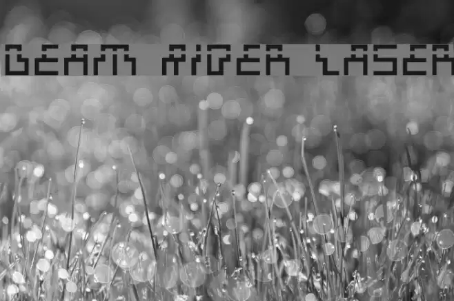 Beam Rider Laser Font examples