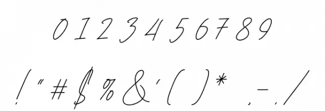 Beam Visionary Signature Font OTHER CHARS